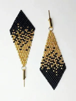Orecchini Miyuki Elegance Nero Oro Aleplab
