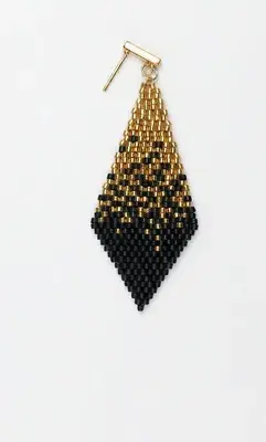 Orecchini Miyuki Elegance Nero Oro Aleplab